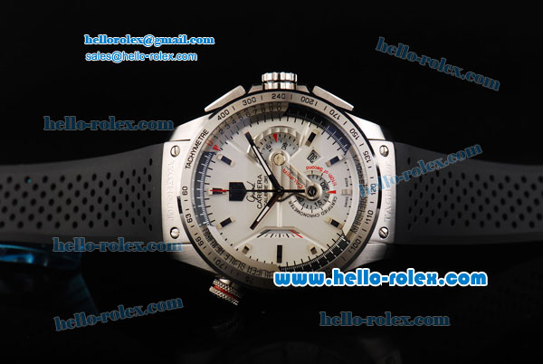 Tag Heuer Grand Carrera Calibre 36 Working Chronograph with White Dial - Click Image to Close